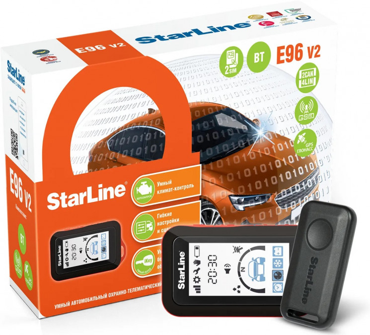 Автосигнализация StarLine E96 V2 BT GSM GPS (2 SIM)
