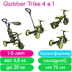 Велосипед-беговел Globber Trike Explorer (4 IN 1)