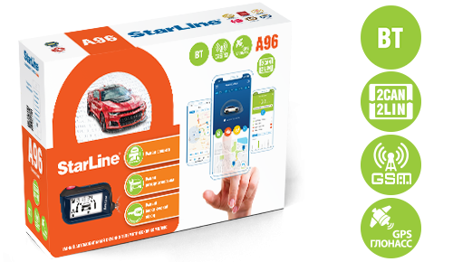 Автосигнализация StarLine A96 BT 2CAN+2LIN GSM GPS R4